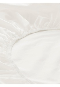 hessnatur, hessnatur Satin Spannbetttuch aus Bio-Baumwolle - weiß Grösse140-160x200 cm, hessnatur Satin Spannbettlaken aus Bio-Baumwolle - weiß Grösse140-160x200 cm