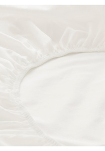 hessnatur, hessnatur Satin Spannbetttuch aus Bio-Baumwolle - weiß Grösse140-160x200 cm, hessnatur Satin Spannbettlaken aus Bio-Baumwolle - weiß Grösse140-160x200 cm