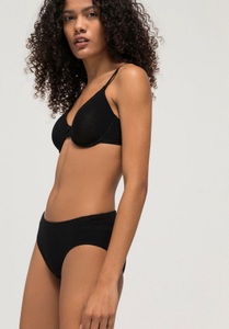hessnatur, Damen Hüftslip PureDAILY im 2er-Set aus Bio-Baumwolle - schwarz Grösse40, 