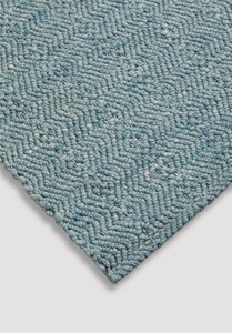 hessnatur, Teppich Remsa aus Schurwolle - grün Grösse70x140 cm, 