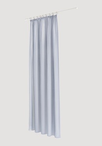 hessnatur, Vorhang Marc mit Gardinenband aus Bio-Baumwolle - grau Grösse225x135 cm, 