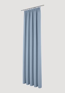 hessnatur, Vorhang mit Faltenband aus Bio-Baumwolle - blau Grösse225x135cm, 