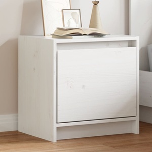 vidaXL, vidaXL Nachttisch Weiß 40x30,5x40 cm Massivholz Kiefer, 