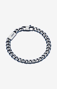 JOOP!, Panzer-Armband in Silber/Blau, Joop! Edelstahlarmband »2028380«