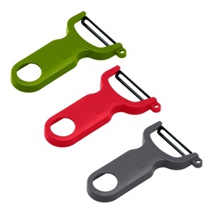 Kuhn Rikon, Kuhn Rikon Swiss Peeler Sparschäler Set 3-teilig BACKCARD, Kuhn Rikon - Swiss Peeler Sparschäler Set grün / rot / grau 3 Stk