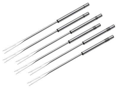 Kuhn Rikon, KUHN RIKON - Fonduegabel-Set FONDUE-ACCESS. - Edelstahl - silber - 1.5 cm, Kuhn Rikon - Fleischfonduegabeln Edelstahl 6 Stk