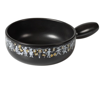 Kuhn Rikon, Kuhn Rikon Caquelon Induktion Bundesfeier 23 cm - 2.4 l - BOX Caquelons, Kuhn Rikon - Fondue Caquelon BUNDESFEIER - schwarz - Keramik - 9 cm