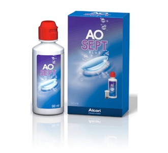 Alcon | Ciba Vision, Aosept Plus 90ml, Flight-Pack, AOSept Plus Travelpack - 90ml