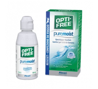 Alcon, ALCON Opti-Free® Pure Moist® Reise Pack 16 Stunden Feuchtigkeit, Opti-Free PureMoist - 90ml + Behälter