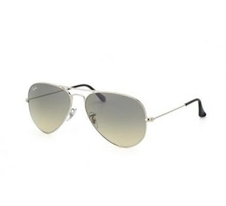 Ray-Ban, Ray-Ban AVIATOR LARGE METAL 55-14 RB3025 003/32, Ray-Ban RB 3025 AVIATOR LARGE METAL Unisex-Sonnenbrille Vollrand Pilot Metall-Gestell, silber