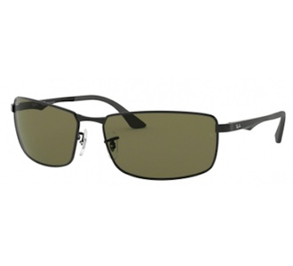 Ray-Ban, Ray-Ban RB3498 - 002-9A Pol. Black/Green 64-17, Ray-Ban RB3498 002-9A 64-17
