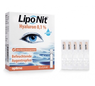 OPTIMA Pharmazeutische GmbH, LipoNit Hyaluron 0.1% Augentropfen 30x 0.4ml, Lipo Nit Augentropfen 0.1% - 30x0.4ml Ampullen