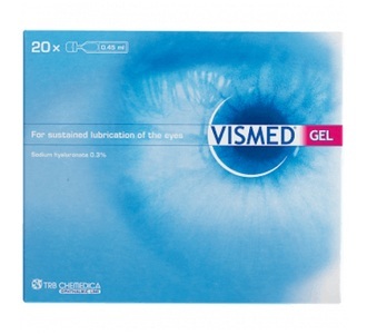 Prolens AG, Vismed Gel Augentropfen 0.45ml Ampullen, VISMED GEL künstliche Tränenflüssigkeit (20x0.45ml)