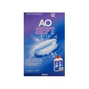 AOSEPT Pflegemittel, AOSEPT PLUS 2 x 360 ml mit Behälter, AOSept Plus - 2 x 360ml