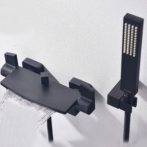 Lighinthebox, Wasserfall Badewanne Wasserhahn Bad Wasserhahn Set Messing Wandmontage Duscharmatur mit Regen Handbrause Wasserfall Auslauf Wasserhahn Lightinthebox, Wasserfall Badewanne Wasserhahn Bad Wasserhahn Set Messing Wandmontage Duscharmatur mit Regen Handbrause Wasserfall Auslauf Wasserhahn Lightinthebox