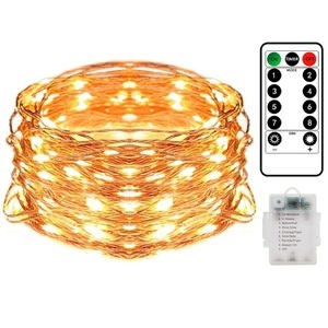 Lighinthebox, LED Lichterkette 20m 200led Kupferdraht dekorative Lichter mit Fernbedienung 8 Beleuchtungsmodi für Weihnachtshochzeitsfeier Raumdekoration (ohne Batterie) Lightinthebox, 