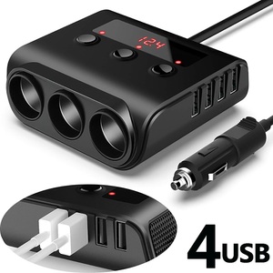 Lighinthebox, zigarettenanzünder adapter autoladegerät adapter 12v-24v 3 steckdose splitter stecker led 4 usb ladeadapter 2.4a 100w für telefon mp3 dvr Lightinthebox, zigarettenanzünder adapter autoladegerät adapter 12v-24v 3 steckdose splitter stecker led 4 usb ladeadapter 2.4a 100w für telefon mp3 dvr Lightinthebox