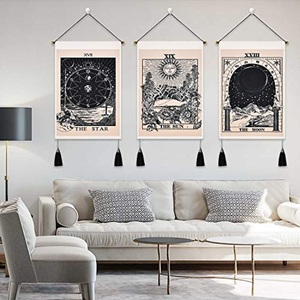 Lighinthebox, Boho-Packung mit 3 Tarot Weissagung gewebte böhmische Wandteppiche Kunstdekor Decke Vorhang zum Aufhängen Zuhause Schlafzimmer Wohnzimmer Dekoration nordische Baumwolle Leinen Quaste Mond Sterne Lightinthebox, Boho-Packung mit 3 Tarot Weissagung gewebte böhmische Wandteppiche Kunstdekor Decke Vorhang zum Aufhängen Zuhause Schlafzimmer Wohnzimmer Dekoration nordische Baumwolle Leinen Quaste Mond Sterne Lightinthebox