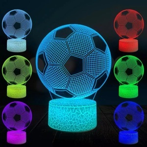 Lighinthebox, Fußball 3D-LED-Nachtlicht 7 Farben wechselnd für Kind Mädchen optische Täuschung Lampe Nachtlicht für Schlafzimmer Lampen mit Fernbedienung USB-Batterieleistung Urlaub Wohnkultur Lightinthebox, Fußball 3D-LED-Nachtlicht 7 Farben wechselnd für Kind Mädchen optische Täuschung Lampe Nachtlicht für Schlafzimmer Lampen mit Fernbedienung USB-Batterieleistung Urlaub Wohnkultur Lightinthebox