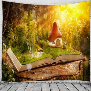 Lighinthebox, Pilzhaus auf der Buchwand Tapisserie Kunst Dekor Decke Vorhang hängen zu Hause Schlafzimmer Wohnzimmer Dekoration schöne Aussicht aus dem Fenster Lightinthebox, Pilzhaus auf der Buchwand Tapisserie Kunst Dekor Decke Vorhang hängen zu Hause Schlafzimmer Wohnzimmer Dekoration schöne Aussicht aus dem Fenster Lightinthebox