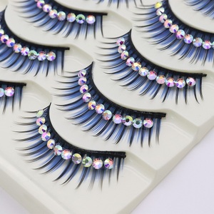 Lighinthebox, 5 Paar falsche Wimpern blau mit Strass dicken und übertriebenen falschen Wimpern Latin Dance Performance bunte Wimpern Lightinthebox, 5 Paar falsche Wimpern blau mit Strass dicken und übertriebenen falschen Wimpern Latin Dance Performance bunte Wimpern Lightinthebox