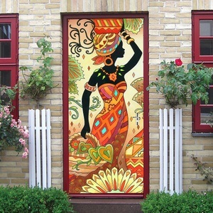 Lighinthebox, 2 stücke selbstklebende kreative afrikanische mädchen türaufkleber für wohnzimmer diy dekoration hause wasserdichte wandaufkleber 30,3 x 78,7 (77x200 cm), 2 stücke set Lightinthebox, 2 stücke selbstklebende kreative afrikanische mädchen türaufkleber für wohnzimmer diy dekoration hause wasserdichte wandaufkleber 30,3 x 78,7 (77x200 cm), 2 stücke set Lightinthebox