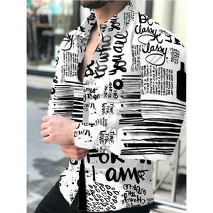Lighinthebox, Herren Hemd Grafik-Shirt Buchstabe Umlegekragen Weiß Outdoor Strasse Langarm Button-Down Bedruckt Bekleidung Modisch Designer Casual Komfortabel / Sommer / Frühling / Sommer Lightinthebox, Herren Hemd Grafik-Shirt Buchstabe Umlegekragen Weiß Outdoor Strasse Langarm Button-Down Bedruckt Bekleidung Modisch Designer Casual Komfortabel / Sommer / Frühling / Sommer Lightinthebox