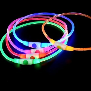 Lighinthebox, Hunde Pelzige Kleintiere Halsbänder Hundetrainingshalsbänder Leuchtkragen Leuchtendes Haustierhalsband LED-Lampen Einfarbig PU-Leder Kleiner Hund Mittlerer Hund Großer Hund Grün Weiß Rosa Orange Rot Lightinthebox, 