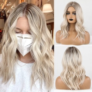 Lighinthebox, lange blonde Perücken für Frauen, Ombre-Farbe mit dunklem Ansatz, synthetische, gewellte Perücke, Mittelscheitel, Weihnachtsfeier-Perücken Lightinthebox, lange blonde Perücken für Frauen, Ombre-Farbe mit dunklem Ansatz, synthetische, gewellte Perücke, Mittelscheitel, Weihnachtsfeier-Perücken Lightinthebox
