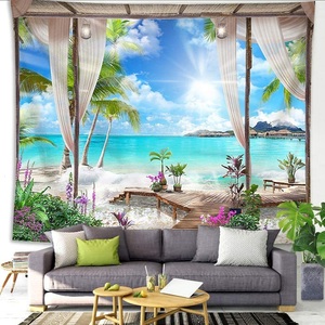 Lighinthebox, Fenster Landschaft Wandteppich Kunst Dekor Decke Vorhang hängen zu Hause Schlafzimmer Wohnzimmer Dekoration Kokosnussbaum Meer Ozean Strand Lightinthebox, Fenster Landschaft Wandteppich Kunst Dekor Decke Vorhang hängen zu Hause Schlafzimmer Wohnzimmer Dekoration Kokosnussbaum Meer Ozean Strand Lightinthebox