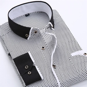 Lighinthebox, Herren Oberhemd Hemd Kragenhemd Punkt Umlegekragen Schwarz Blau Rote Marineblau Grau Outdoor Arbeit Langarm Button-Down Bedruckt Bekleidung Modisch Strassenmode Cool Geschäftlich Lightinthebox, 