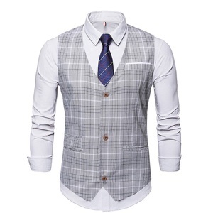 Lighinthebox, Herren Weste Leicht Hochzeit Party / Abend Einreiher - 1 Knopf V Ausschnitt Geschäftlich Casual Smart Casual Jacke Oberbekleidung Plaid / Karomuster Tasche Braun Grau Lightinthebox, Herren Weste Leicht Hochzeit Party / Abend Einreiher - 1 Knopf V Ausschnitt Geschäftlich Casual Smart Casual Jacke Oberbekleidung Plaid / Karomuster Tasche Braun Grau Lightinthebox