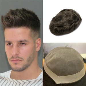 Lighinthebox, Toupet für Mann European Human Hair Replacement Systems Männer Haarteil Mono Lace mit PU um lockige Perücke 2# Lightinthebox, Toupet für Mann European Human Hair Replacement Systems Männer Haarteil Mono Lace mit PU um lockige Perücke 2# Lightinthebox