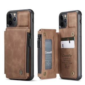 Lighinthebox, Telefon Hülle Handyhüllen Für Apple Rückseite iPhone 14 Pro Max 14 Plus 13 12 11 Pro Max Mini X XR XS Geldbeutel Kreditkartenfächer Reisverschluss Einfarbig TPU PU-Leder Lightinthebox, 