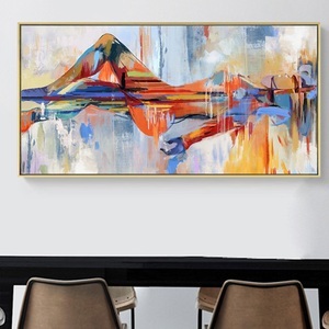 Lighinthebox, Ölgemälde 100% handgemalte Wandkunst auf Leinwand horizontale Landschaft Menschen moderne Heimdekoration Dekor gerollte Leinwand ohne Rahmen ungedehnt Lightinthebox, 