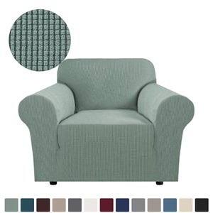 Lighinthebox, Stretchsessel Sofabezug 1-teilig Couch Sofabezug Sesselbezug Möbelschoner weich mit elastischer Unterseite für Kinder, Haustier. Spandex-Jacquard-Stoff kleinkariert salbeigrün Lightinthebox