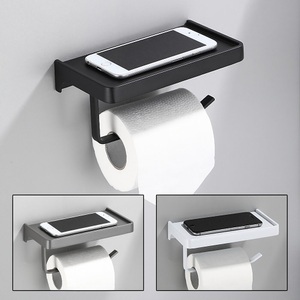 Lighinthebox, Badezimmer-Toilettenpapierhalter Schwarz Silber Gold Gewebe Telefonhalter Wandmontierter Platz Aluminium WC Duschpapierhalter mit Regal Lightinthebox, Badezimmer-Toilettenpapierhalter Schwarz Silber Gold Gewebe Telefonhalter Wandmontierter Platz Aluminium WC Duschpapierhalter mit Regal Lightinthebox
