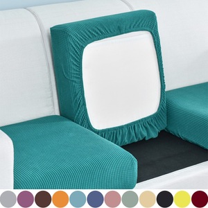 Lighinthebox, Stretchsofa Sitzkissenbezug Schonbezug elastisch Couch Sessel Loveseat 4 oder 3 Sitzer grau einfarbig massiv weich strapazierfähig waschbar Lightinthebox