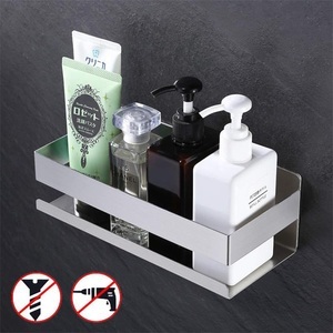 Lighinthebox, Badezimmerregal, selbstklebendes Duschregal aus Edelstahl zur Wandmontage, stanzfreie Badezimmeraufbewahrung für Badezimmer, Küche (Nickel gebürstet, mattschwarz) Lightinthebox, Badezimmerregal, selbstklebendes Duschregal aus Edelstahl zur Wandmontage, stanzfreie Badezimmeraufbewahrung für Badezimmer, Küche (Nickel gebürstet, mattschwarz) Lightinthebox