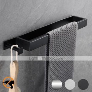Lighinthebox, handtuchhalter mit haken für bad, selbstklebende handtuchstange wandmontage sus304 edelstahl ohne bohren handtuchhalter für toilette bad, küche (schwarz/chrom/nickel gebürstet)40cm Lightinthebox, handtuchhalter mit haken für bad, selbstklebende handtuchstange wandmontage sus304 edelstahl ohne bohren handtuchhalter für toilette bad, küche (schwarz/chrom/nickel gebürstet)40cm Lightinthebox