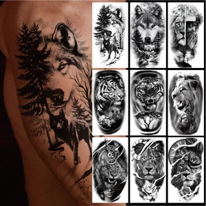 Lighinthebox, 26 Stück temporäre Tattoos für Männer Tiger Löwe Wolf Tattoo Aufkleber gefälschte Tätowierung für Frauen Arm Beine Ärmel Körper Make-up Tatoo wasserdicht Lightinthebox, 26 Stück temporäre Tattoos für Männer Tiger Löwe Wolf Tattoo Aufkleber gefälschte Tätowierung für Frauen Arm Beine Ärmel Körper Make-up Tatoo wasserdicht Lightinthebox