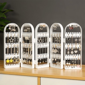 Lighinthebox, Kunststoff klar Ohrringe Ohrstecker Display Rack Faltschirm Ohrring Schmuck Ständer Halter Aufbewahrungsbox Geschenk für Frauen Lightinthebox, 