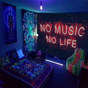 Lighinthebox, Cooler UV-reaktiver Schwarzlicht-Wandteppich, Kunstdekor, Musikschädel, Decke, Vorhang, Picknick, Tischdecke, zum Aufhängen, Zuhause, Schlafzimmer, Wohnzimmer, Wohnheim, Dekoration, Polyester Lightinthebox, Cooler UV-reaktiver Schwarzlicht-Wandteppich, Kunstdekor, Musikschädel, Decke, Vorhang, Picknick, Tischdecke, zum Aufhängen, Zuhause, Schlafzimmer, Wohnzimmer, Wohnheim, Dekoration, Polyester Lightinthebox