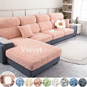 Lighinthebox, Superweicher, geschnitzter Samt-Sofa-Sitzkissenbezug, einfarbig, dehnbar, verdickter Sofabezug, Schnittcouch, L-Form, Ecksesselbezüge, hochwertiger Sofakissenbezug Lightinthebox