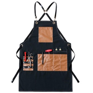 Lighinthebox, Kochschürzen für Männer und Frauen mit Taschen, Holzbearbeitungsschürze für Werkzeuge, verstellbare Riemen, Leinenschürzen für Schreiner, Mechaniker, Maler, Gärtner Lightinthebox, 