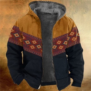 Herren Kapuzenshirt mit durchgehendem Reißverschluss Jacke Braun Mit Kapuze Farbblock Böhmischer Stil Grafik-Drucke Zip Bedruckt Sport Natur Täglich Sport 3D-Druck Vlies Strassenmode Designer Casual Lightinthebox