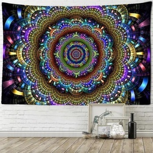 Lighinthebox, Mandala böhmischer Regenbogen Wandteppich Kunstdekor Decke Vorhang zum Aufhängen für Zuhause, Schlafzimmer, Wohnzimmer, Dekoration, Polyester Lightinthebox, 