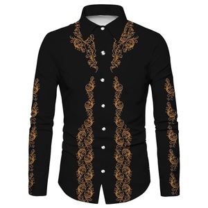 Lighinthebox, Herren Hemd Westernhemd Blumen Grafik-Drucke Umlegekragen Gelb Grau 3D-Druck Outdoor Strasse Langarm Button-Down Bedruckt Bekleidung Modisch Designer Casual Weich Lightinthebox, 