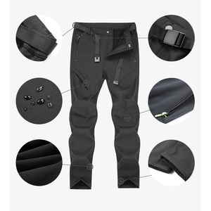 Lighinthebox, Herren Wasserdichte Wanderhose Fleece-gefütterte Hose Softshellhosen Winter Außen warm halten Fleece-Futter Wasserdicht Windundurchlässig Hosen / Regenhose Unten Schwarz Dunkelgray Vlies Yoga Jagd Lightinthebox, 