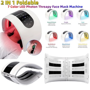 Lighinthebox, 2 in 1 faltbares 7-farbiges LED-Photon 30-60 mit Erwärmung des therapeutischen Gesichts Körpermaske Maschine Gesicht LED-Maske Photodynamische Therapie Wärmebehandlung Schönheitsmaschine Salon Lightinthebox, 
